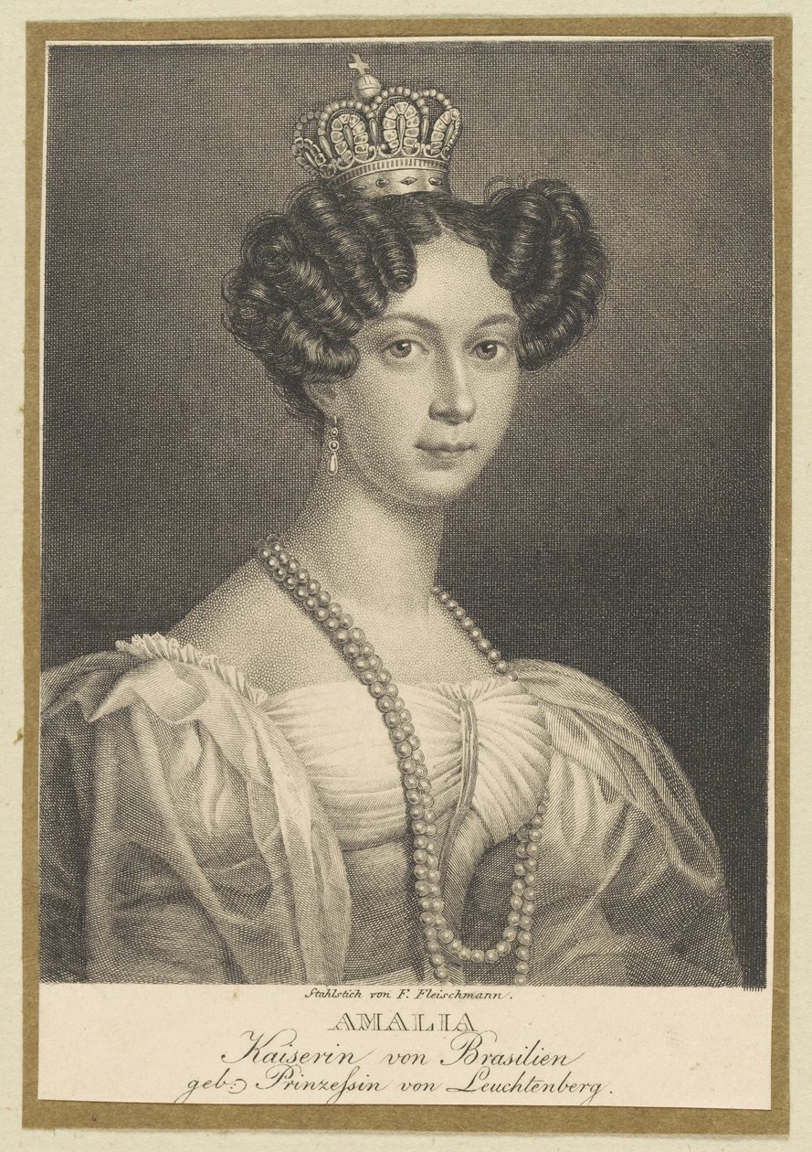 Leuchtenbergi Amélie 1812-1873, brazil császárné, 1830. alkotó: Friedrich Fleischmann