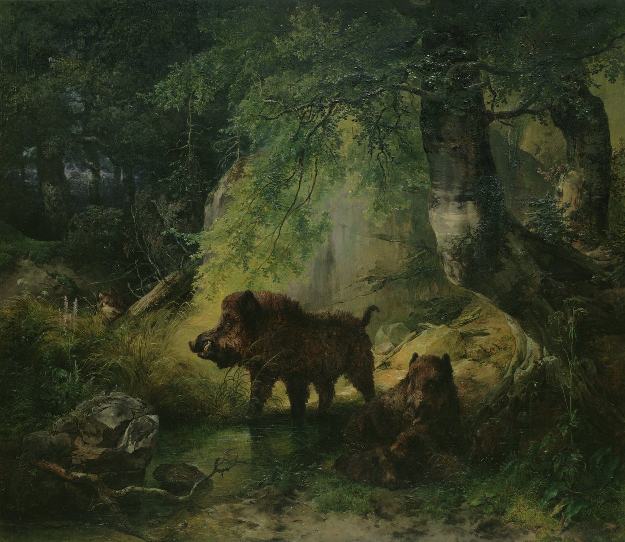 Vaddisznó és Farkas alkotó: Friedrich Gauermann
