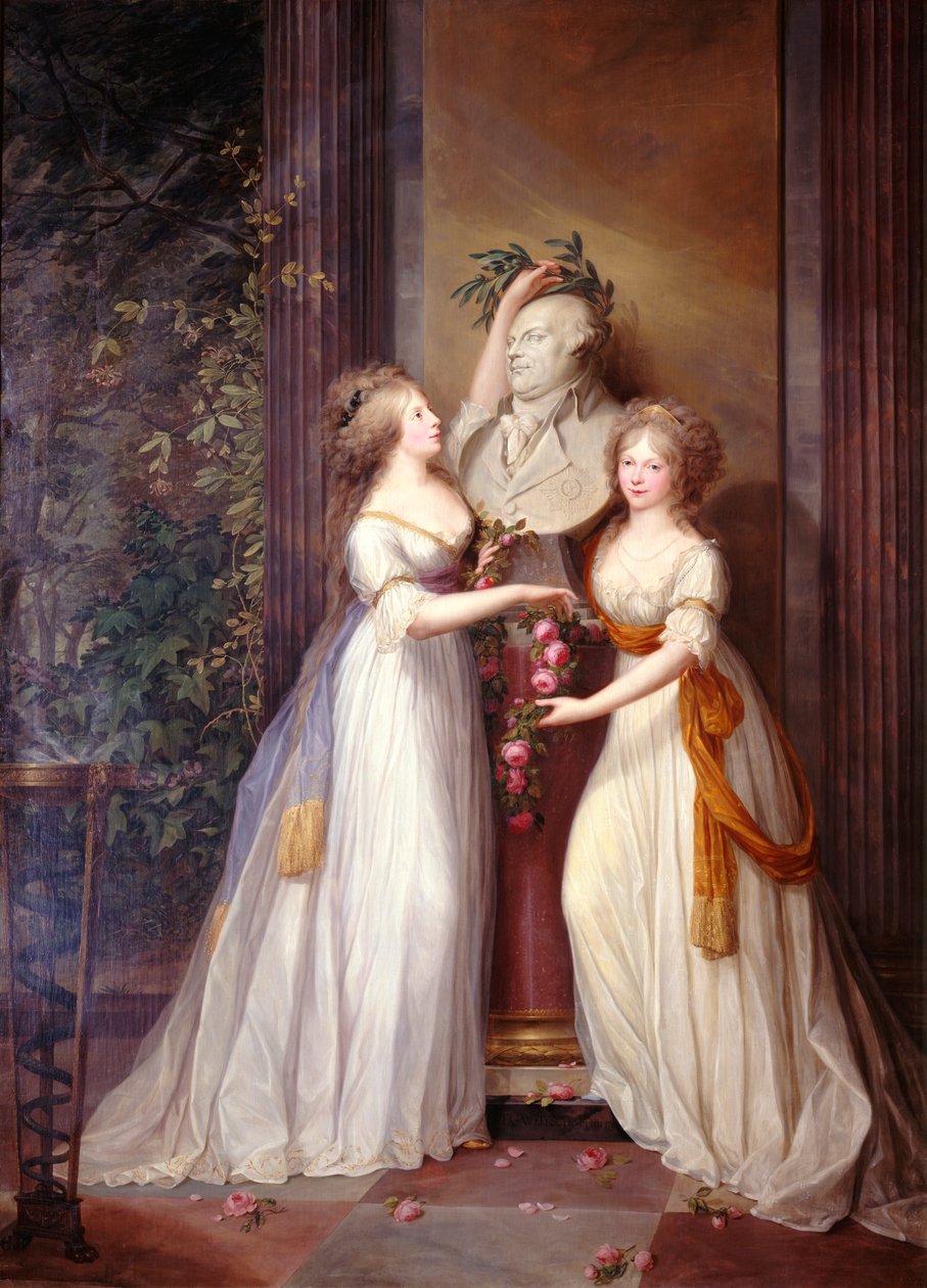 Luise és Friederike Friedrich Wilhelm mellszobránál II alkotó: Friedrich Georg Weitsch