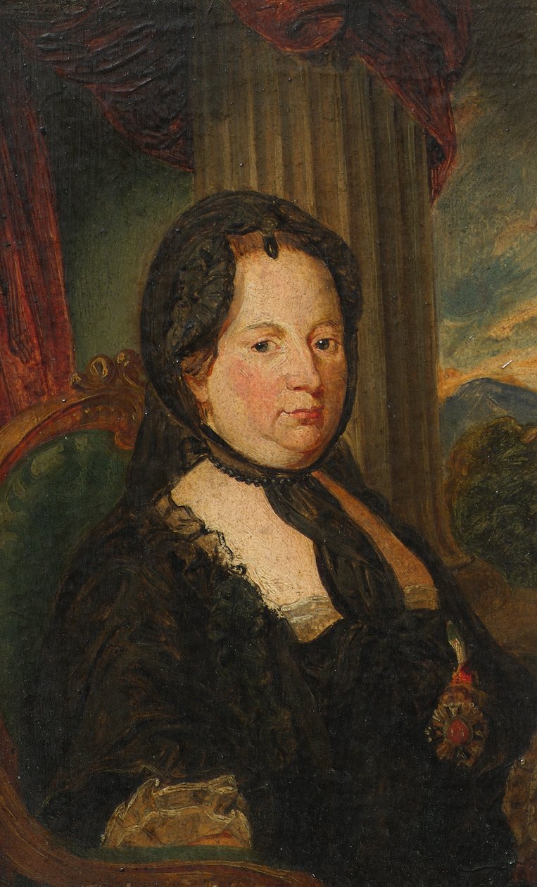 Mária Terézia császárné gyászol alkotó: Friedrich Hasslwander