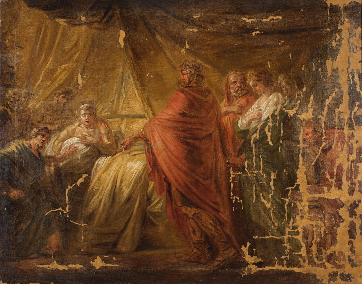 Agamemnón visszaviszi Briszeiszt Akhilleusz sátrába. alkotó: Friedrich Heinrich Fuger