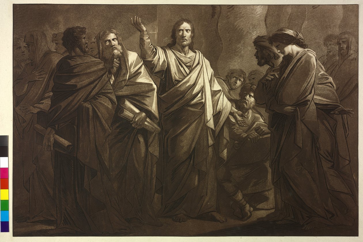 Henry Frederick Fueger Krisztus és a házasságtörő asszony (akvatinta) alkotó: Friedrich Heinrich Fuger