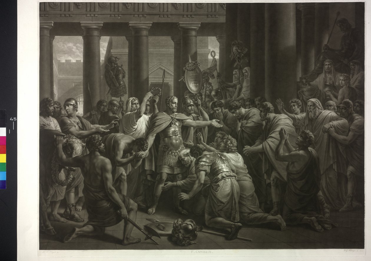 A római történelemből (Livy Camillus az erős ember fellebbezést alkotó: Friedrich Heinrich Fuger