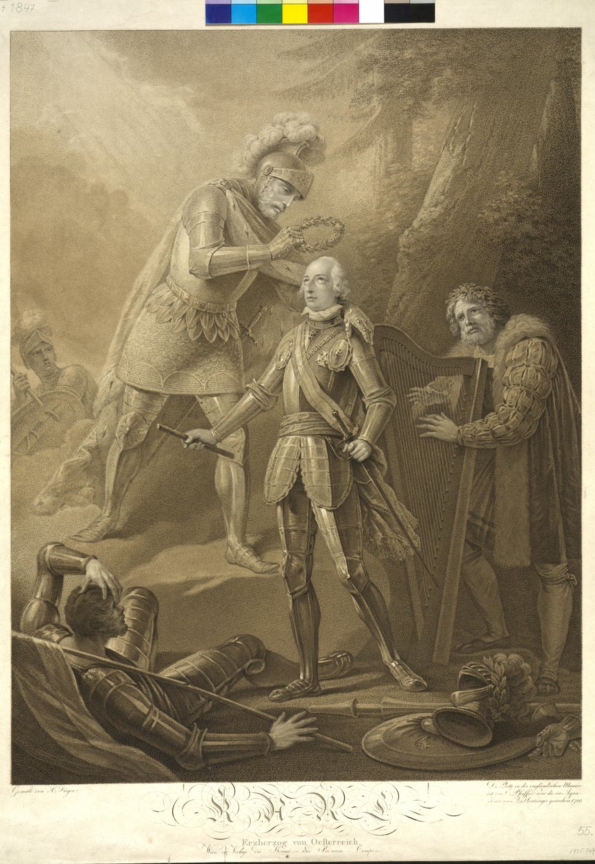 I. Rudolf Habsburg király megkoronázta Károly főherceget. alkotó: Friedrich Heinrich Fuger