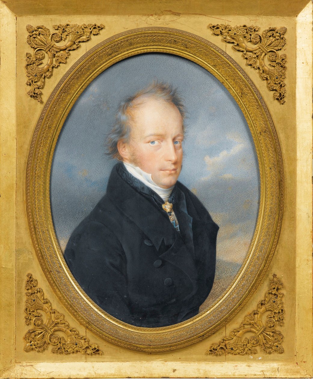 Antoine Victor de Habsburg Lotaringia, Ausztria főhercege, Magyarország hercege, de Boheme - Victor Anton osztrák főherceg (1779-1835), Lieder Lombardia-Velence alkirálya, Friedrich Johan Gottlieb (1780-1859), - Akvarell, gouache on karton, 21,2x alkotó: Friedrich Johann Gottlieb Lieder