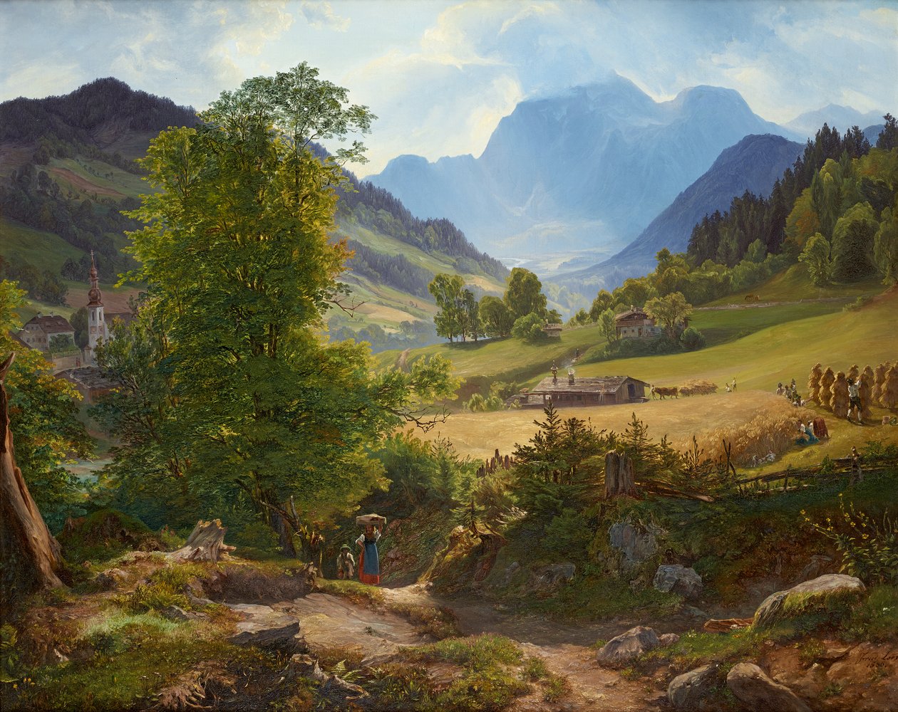 A Ramsau Berchtesgaden közelében alkotó: Friedrich Loos
