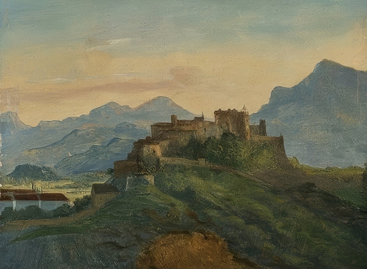 Hohensalzburg erőd. 1826/35 körül alkotó: Friedrich Loos