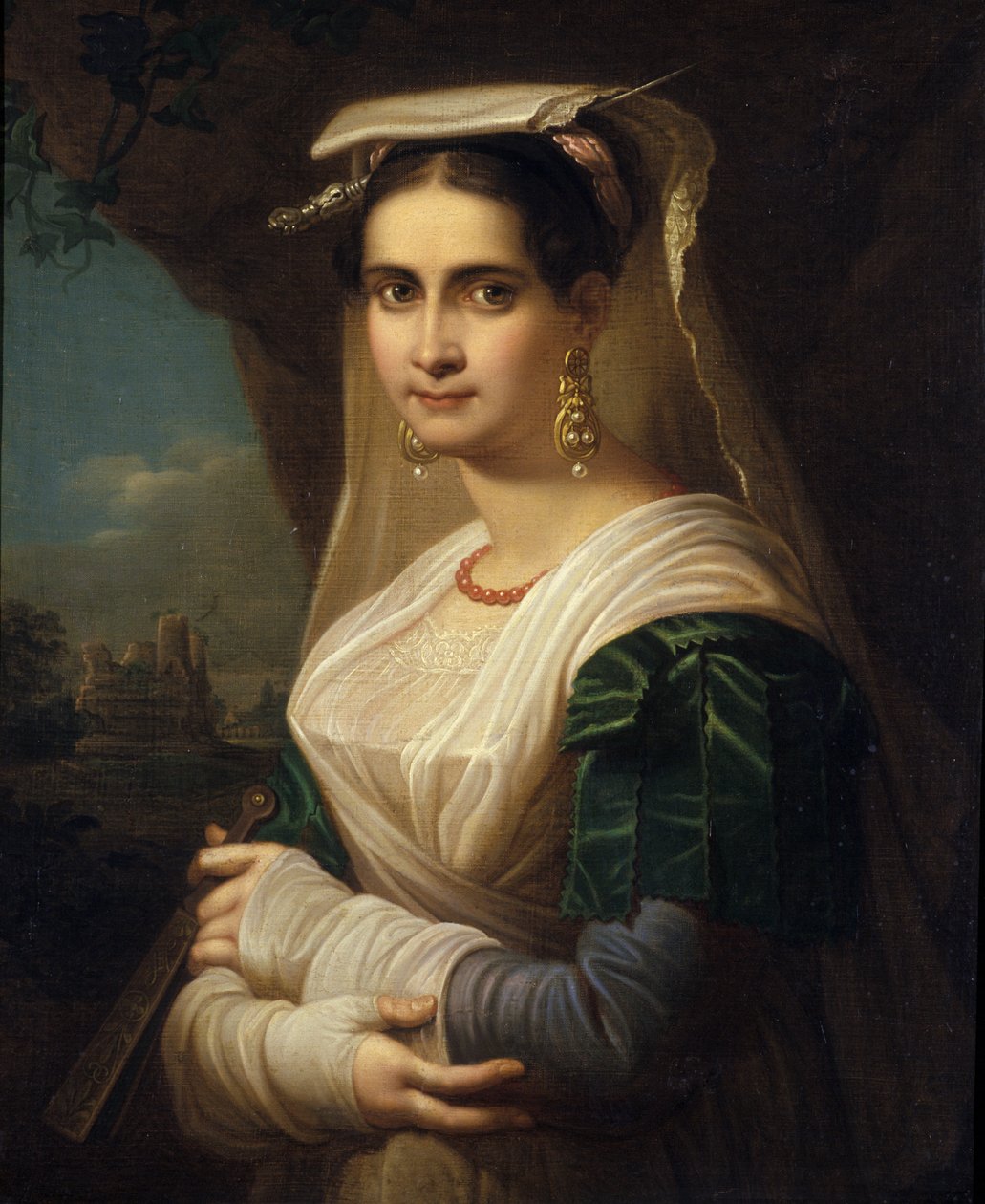 Vidéki asszony Albanóból, 1818 alkotó: Friedrich Ludwig Theodor Doell