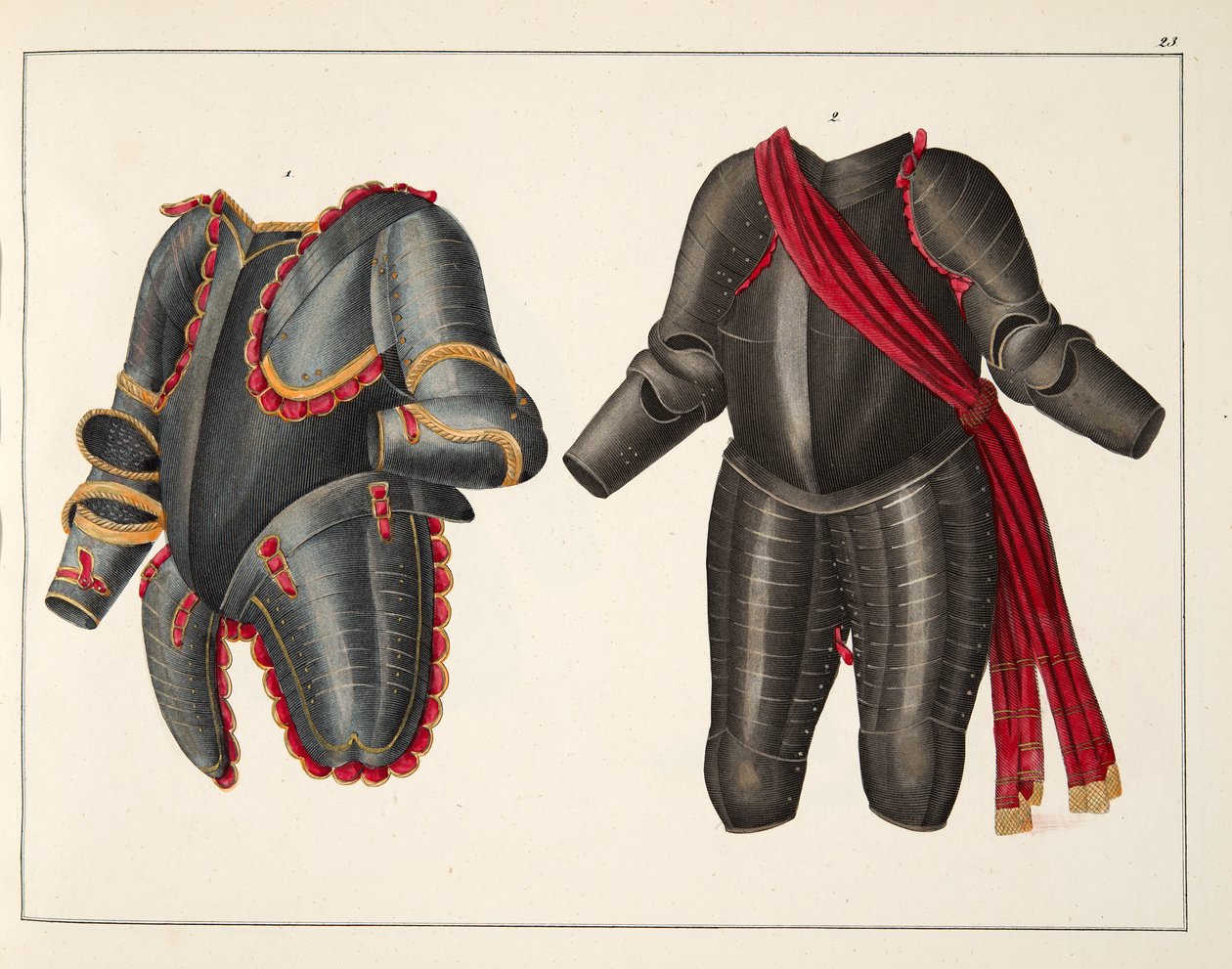 Páncél, lemez a lovagság fejlődésének és szokásainak történetéből, Dr. Franz Kottenkamp, kiadó: Carl Hoffmann, 1842 alkotó: Friedrich Martin von Reibisch