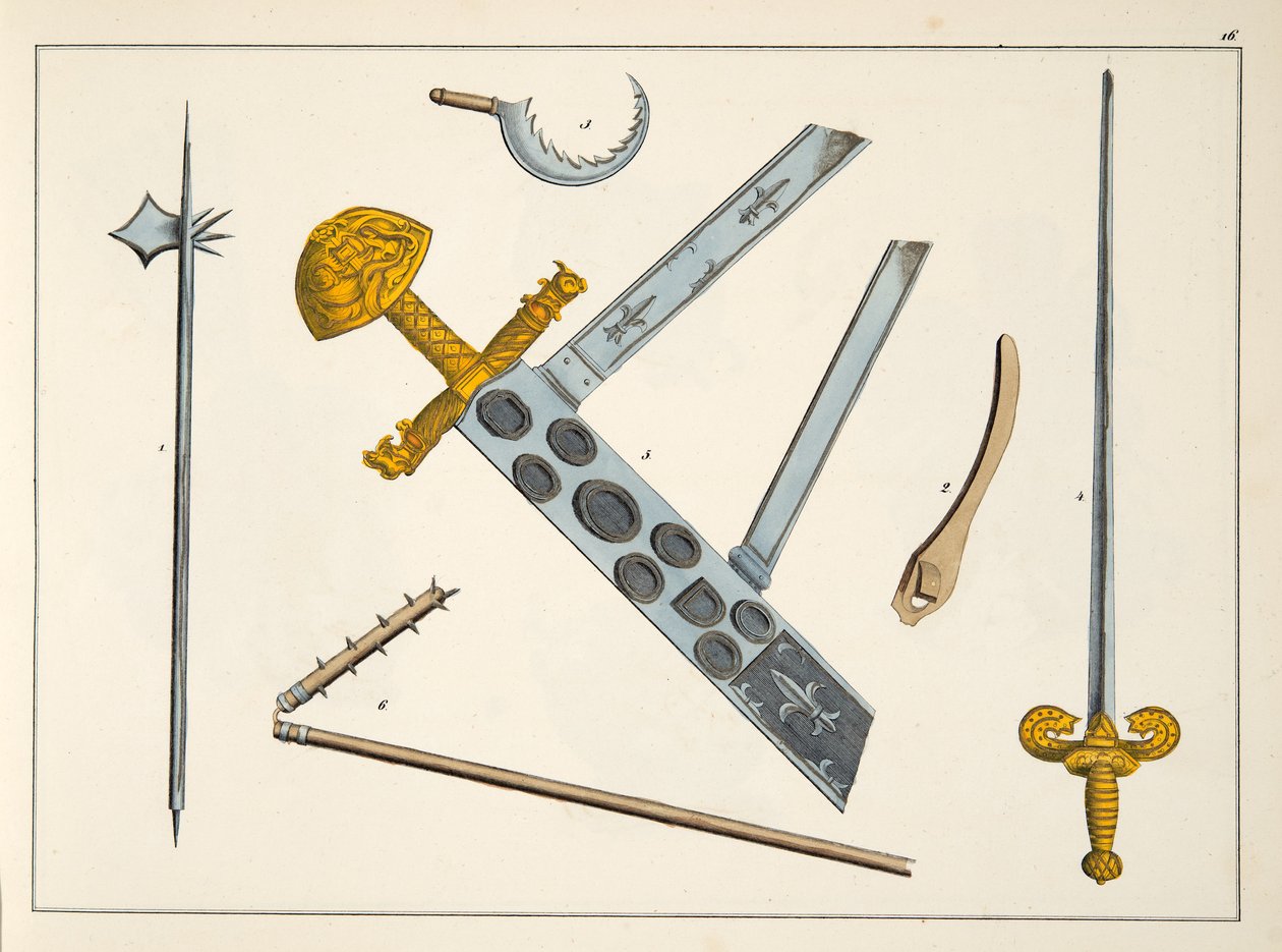 Tüskés lándzsa, csapócsavar, tányér a lovagság fejlődésének és szokásainak történetéből, Dr. Franz Kottenkamp, kiadó: Carl Hoffmann, 1842 Kottenkamp, kiadó: Car alkotó: Friedrich Martin von Reibisch