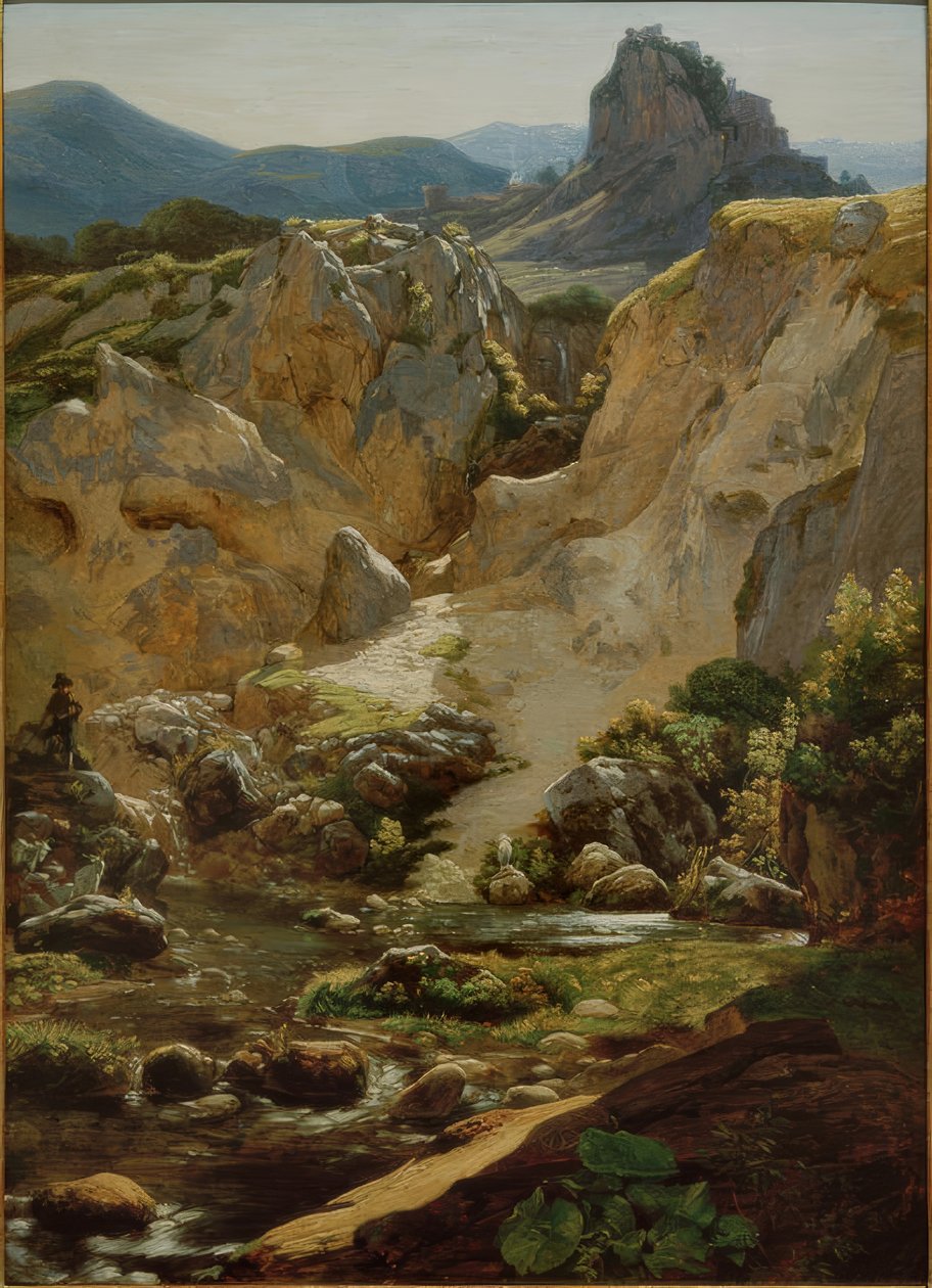 Az Aequera-hegység Cervaras alatti területe alkotó: Friedrich Nerly