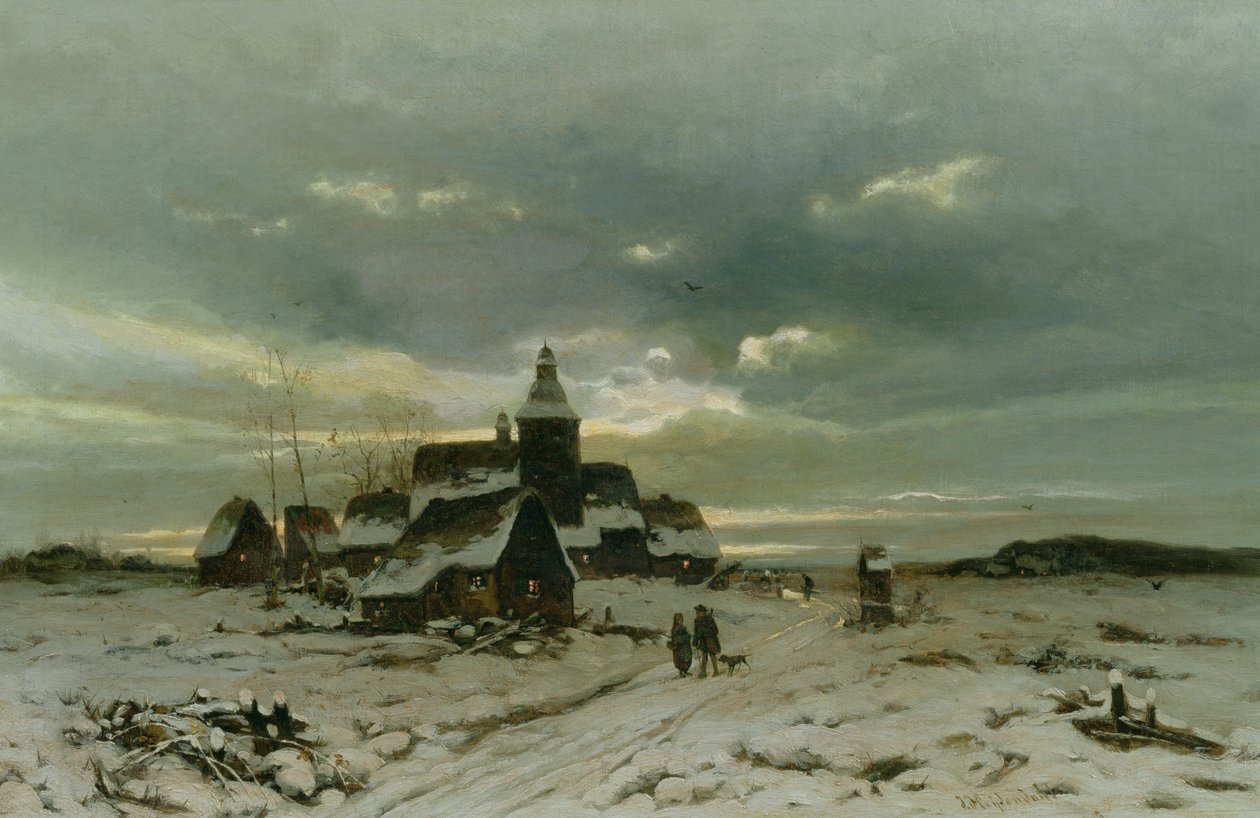 Falu a hóban alkotó: Friedrich Nicolai Joseph Heydendahl