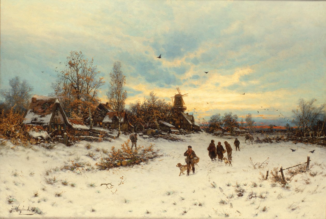 Egy téli naplemente alkotó: Friedrich Nicolai Joseph Heydendahl