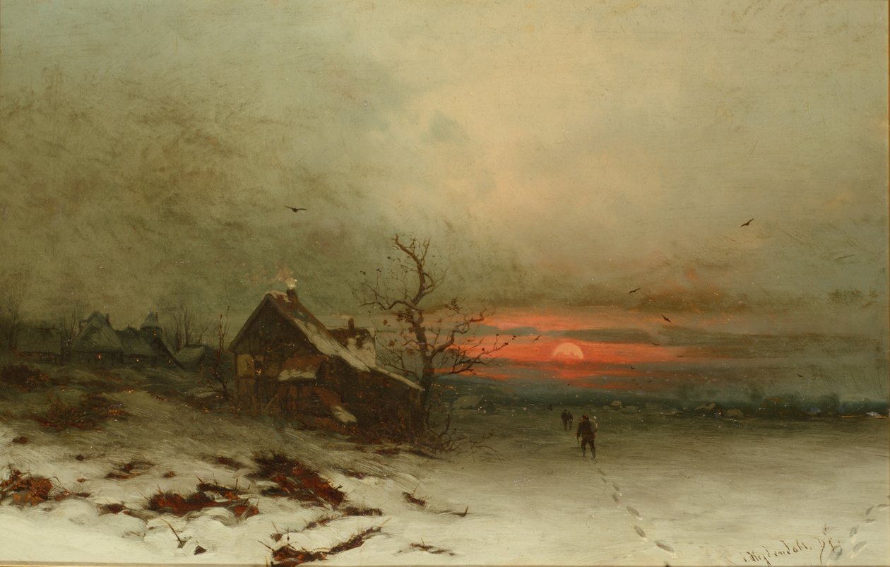 Napnyugtakor hazatérés alkotó: Friedrich Nicolai Joseph Heydendahl