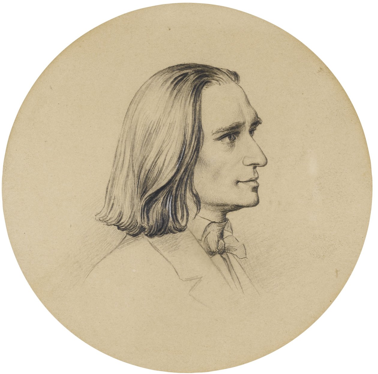 Liszt Ferenc zeneszerző portréja 1811-1886 alkotó: Friedrich Preller the Elder
