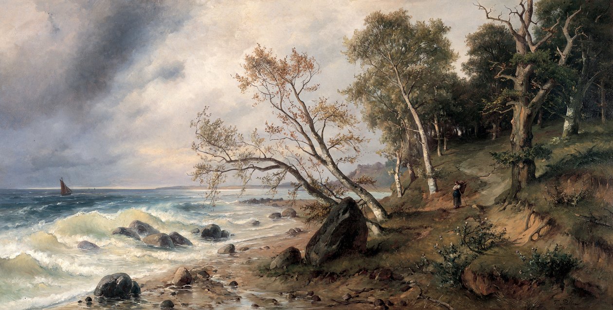 Balti-tenger partja Vilm szigetén alkotó: Friedrich Preller the Younger
