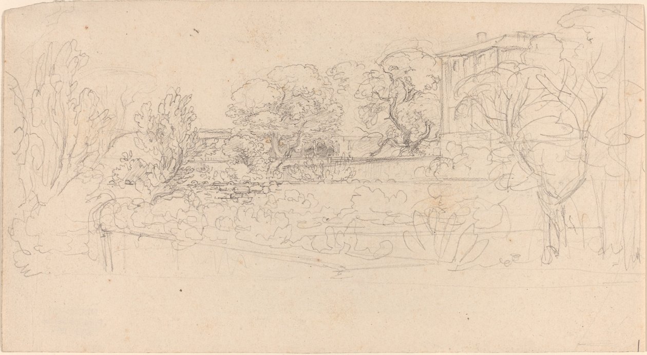 Teraszos kert egy villa mellett alkotó: Friedrich Salathé