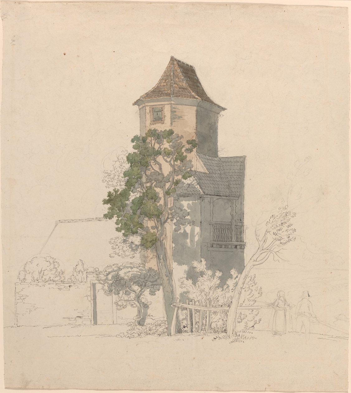 Megerősített ház tornya [recto] alkotó: Friedrich Salathé