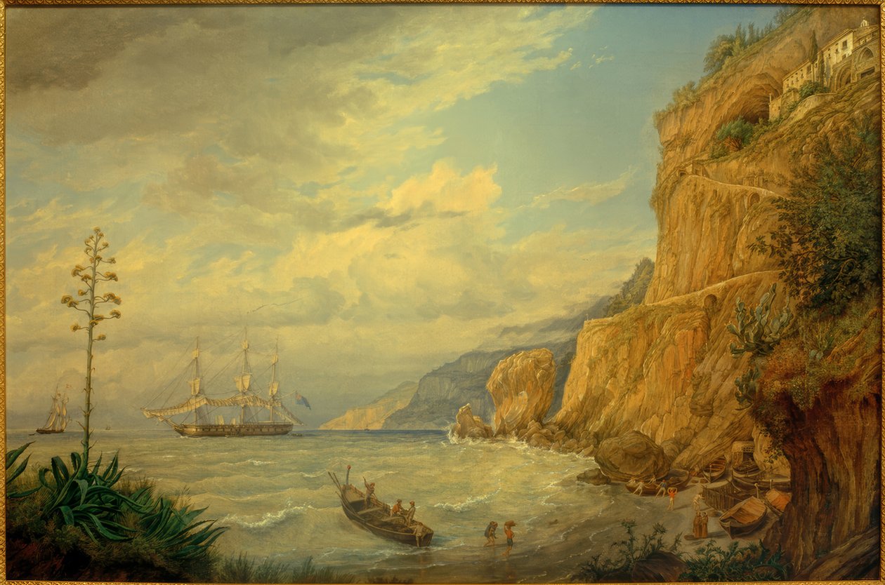 F.Thöming, Kapuzinerkloster bei Amalfi alkotó: Friedrich Thöming
