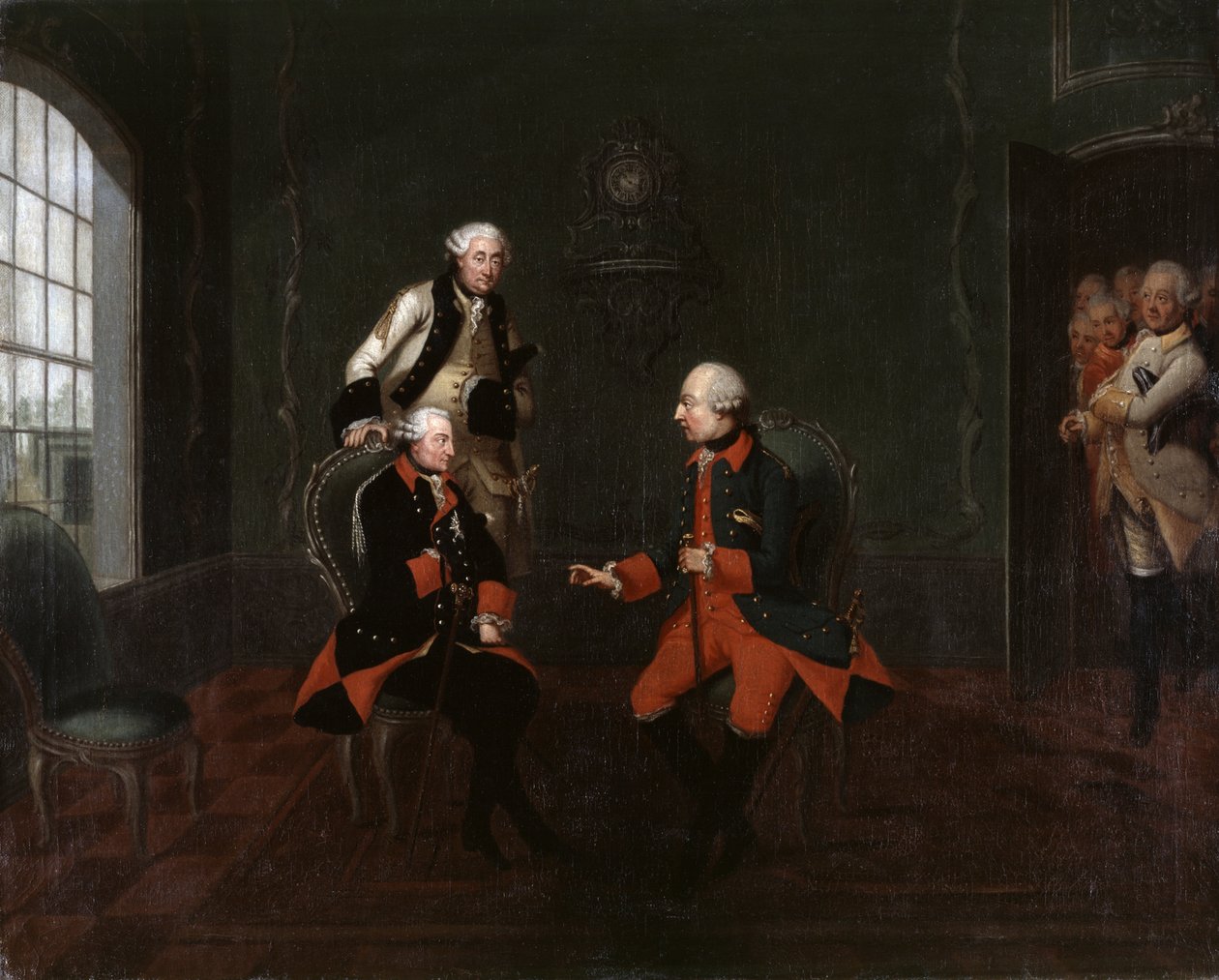 Német: Nagy Frigyes és II. József császár találkozója Neisse-ben alkotó: Friedrich Wilhelm Bock