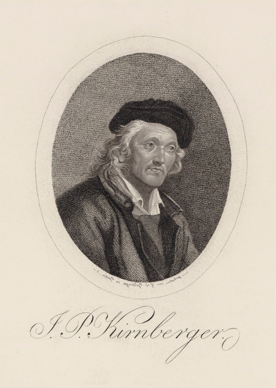 Johann Philipp Kirnberger zeneszerző portréja 1721-1783. alkotó: Friedrich Wilhelm Bollinger