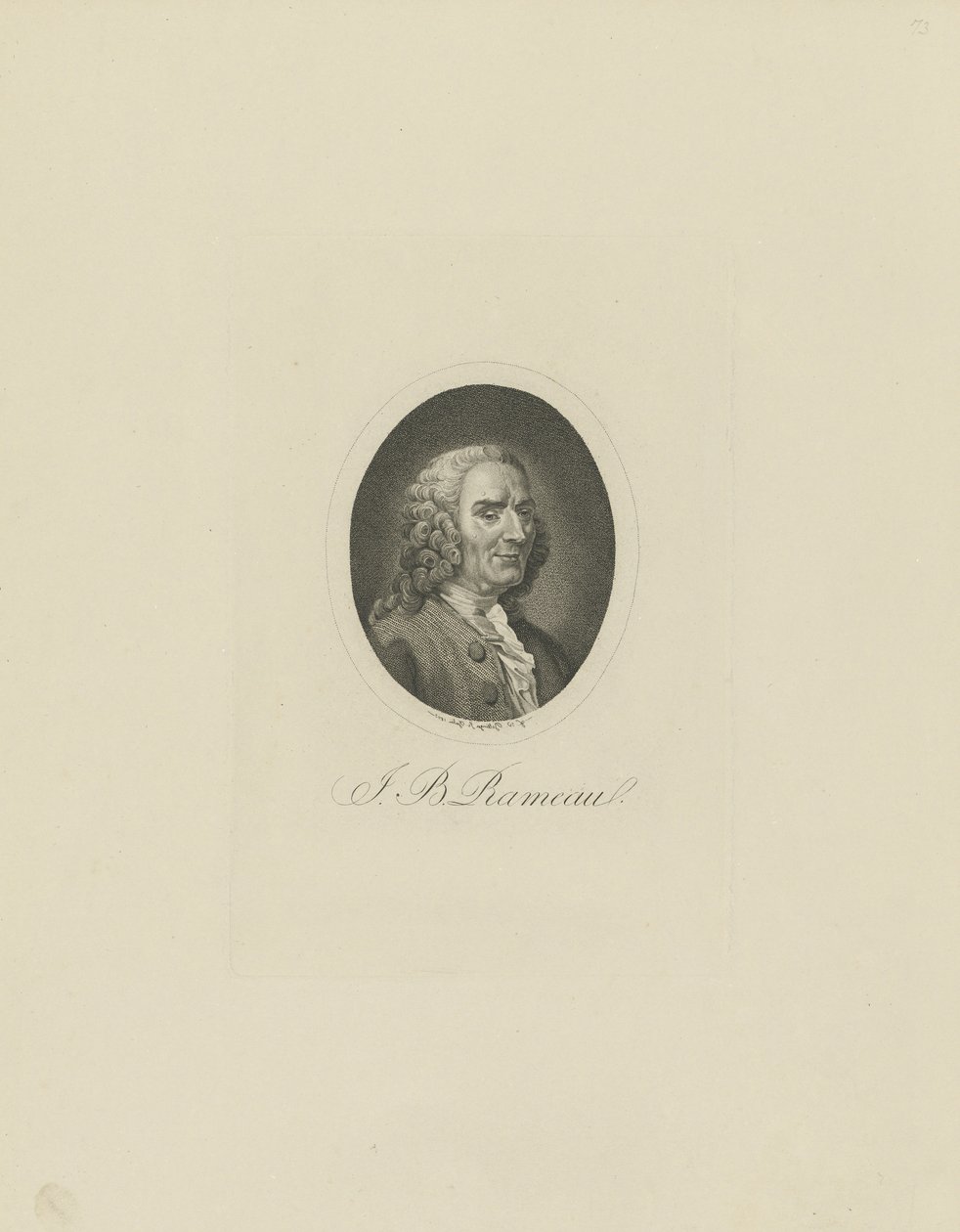 Jean-Philippe Rameau zeneszerző portréja 1683-1764, 1802. alkotó: Friedrich Wilhelm Bollinger