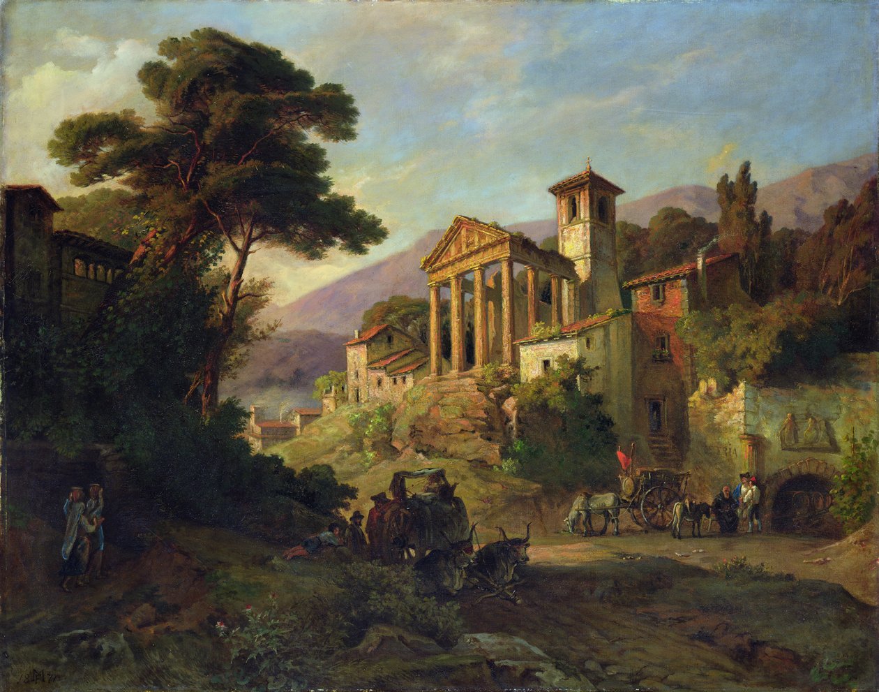 Olasz táj, 1871 alkotó: Friedrich Wilhelm Mueller