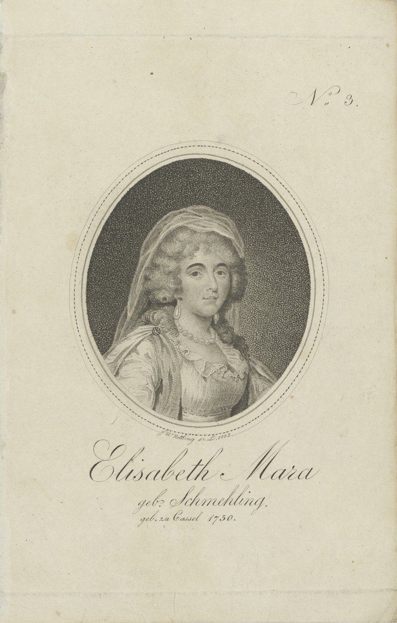 Gertrud Elisabeth Mara, született Schmeling 1749-1833, 1803. alkotó: Friedrich Wilhelm Nettling