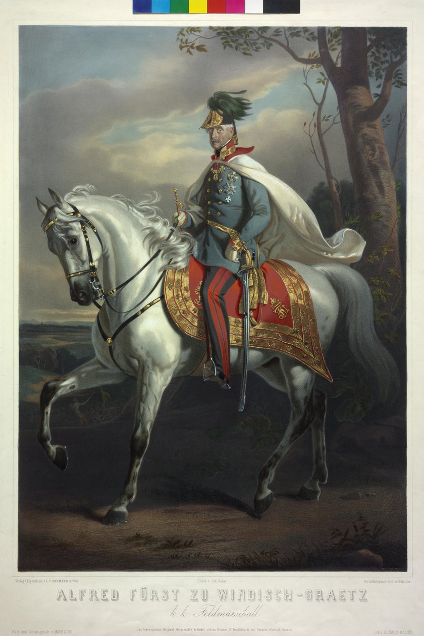 Windisch-Graetz Alfréd herceg császári és királyi tábornok alkotó: Friedrich von Amerling