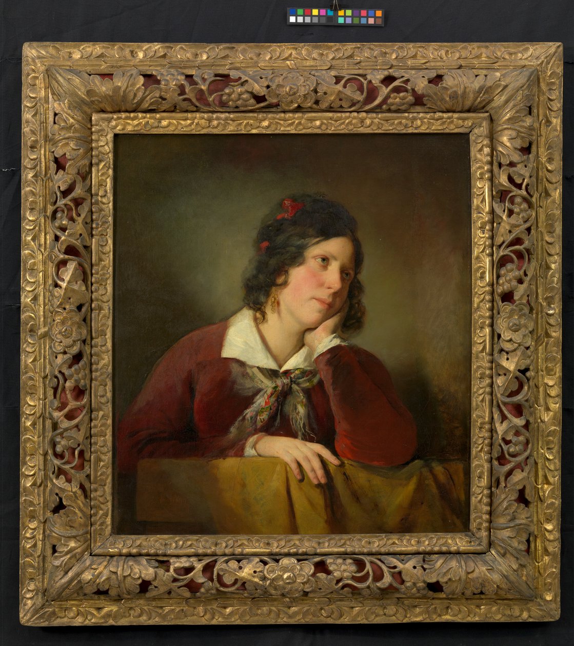 Antonie Amerling fejét a kezére támasztva (a művész első felesége) alkotó: Friedrich von Amerling