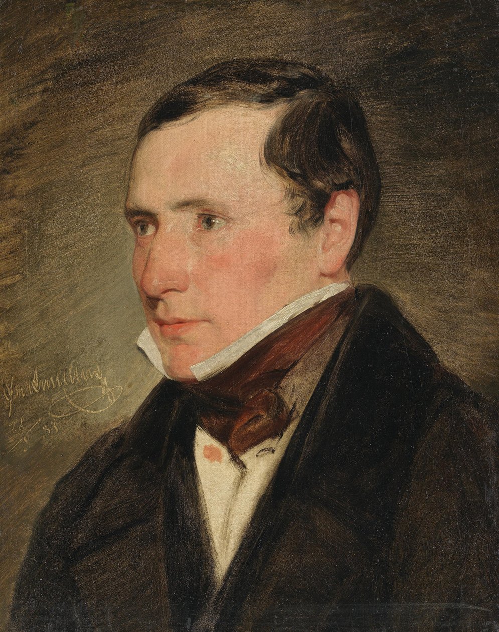 Fiatal férfi portréja alkotó: Friedrich von Amerling