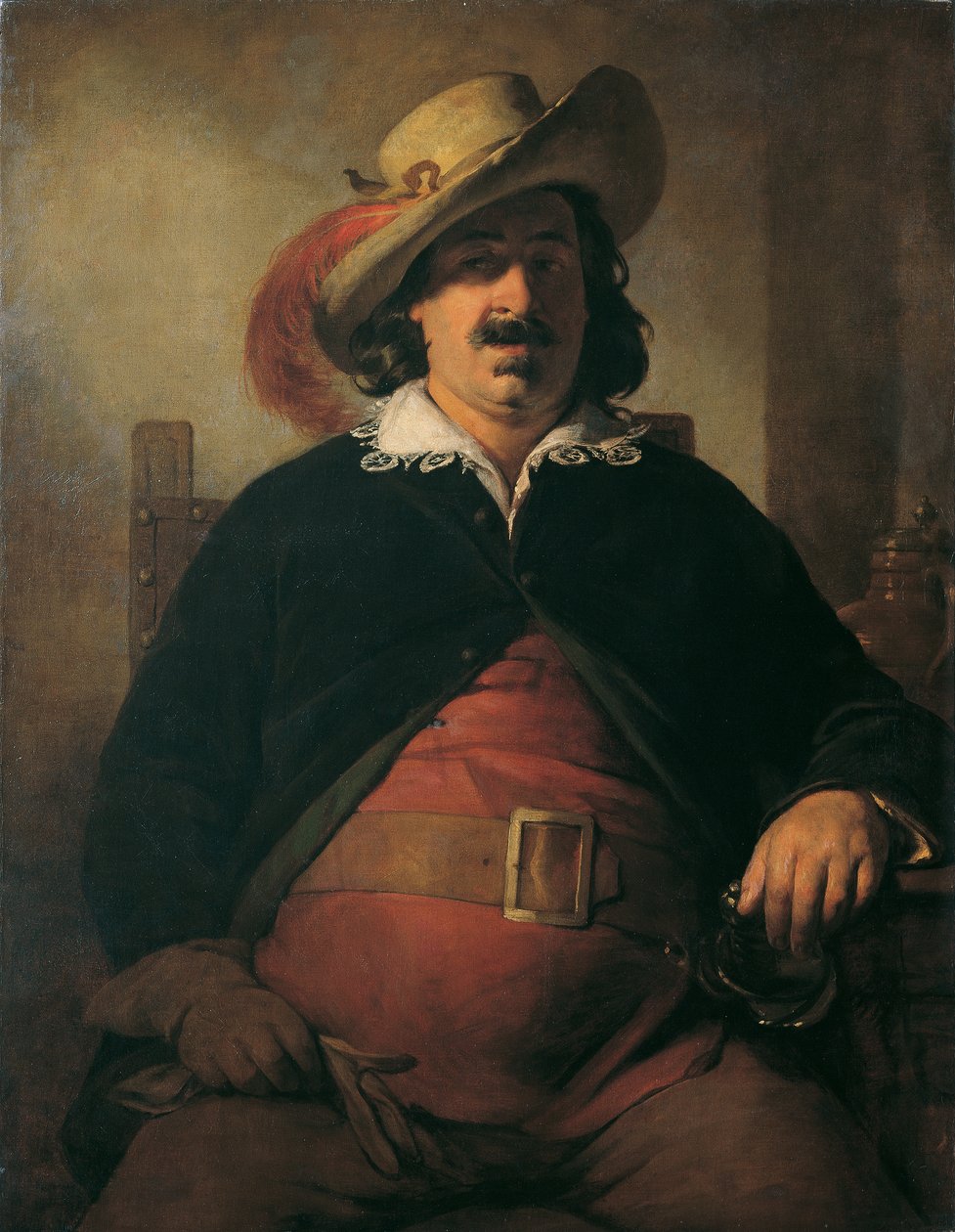 Ignaz Raffalt tájfestő Falstaff szerepében alkotó: Friedrich von Amerling