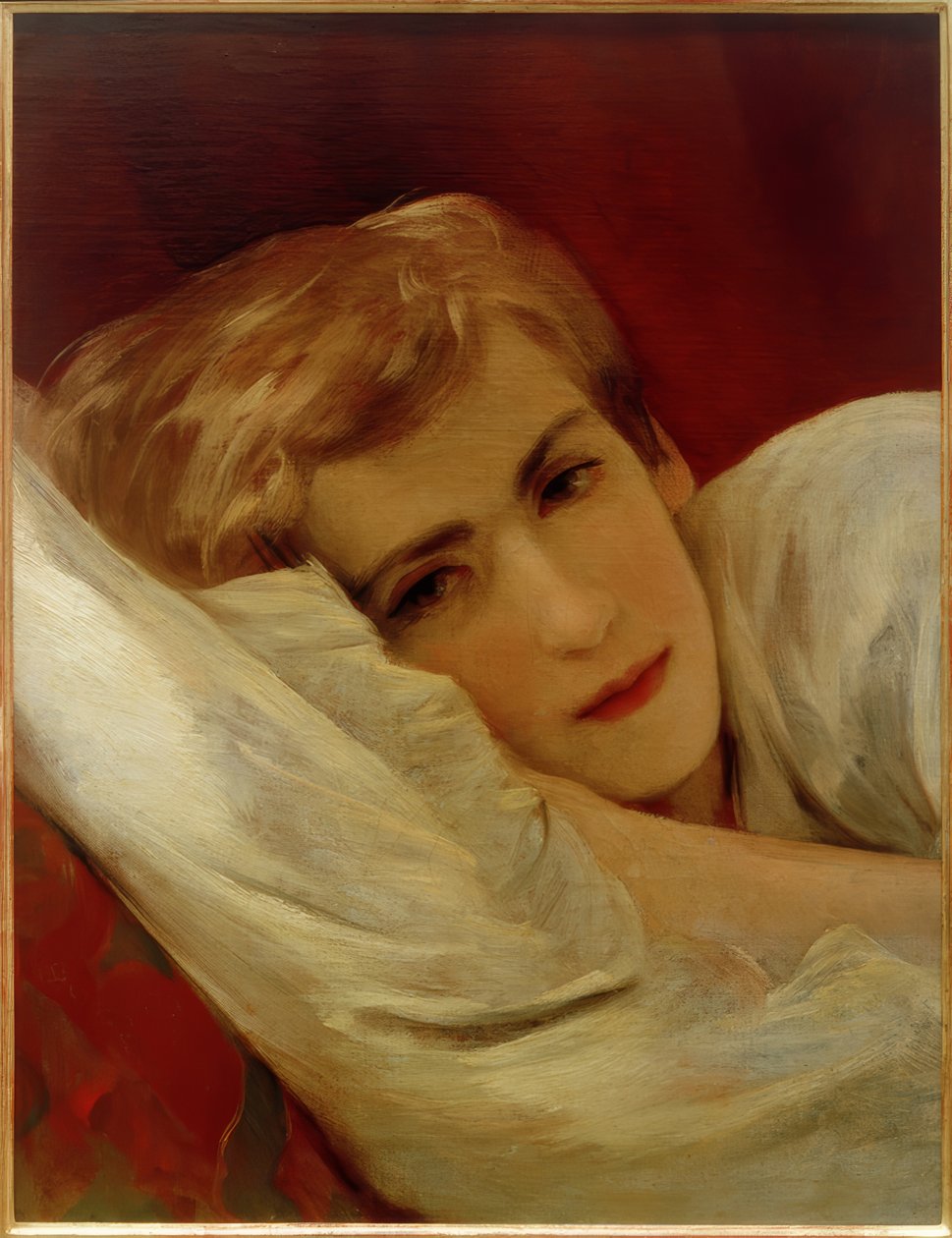 Friedrich (Fritz) Amerling a betegágyon alkotó: Friedrich von Amerling