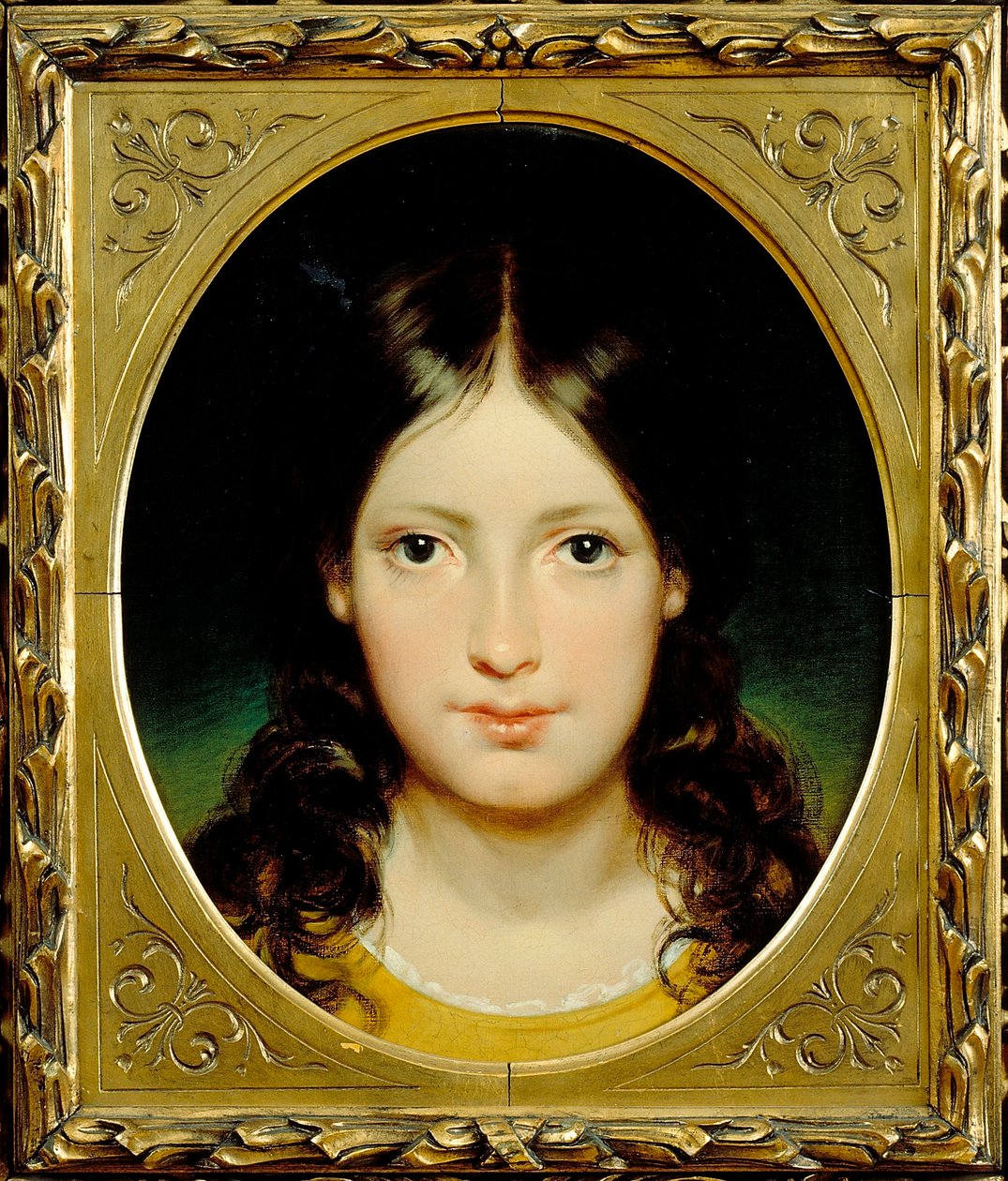 ""Lány"" (Fiatal lány) Friedrich Ritter von Amerling (1803-1887) festménye 1838 körül - Olaj, vászon Mérete 39,5x32,5 cm Moravska galéria, Brno alkotó: Friedrich von Amerling