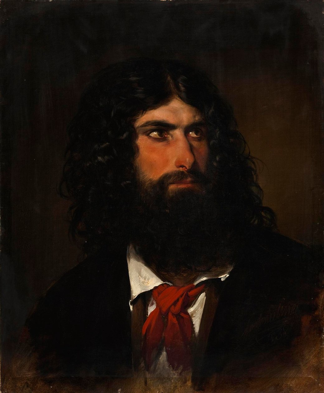 Egy római paraszt portréja alkotó: Friedrich von Amerling