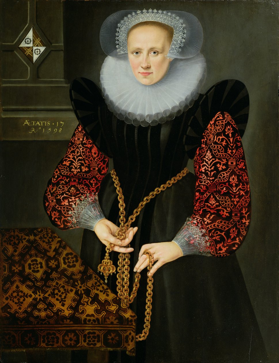 Aefge Gijbland tizenhét éves portréja, 1598 alkotó: Friesian School