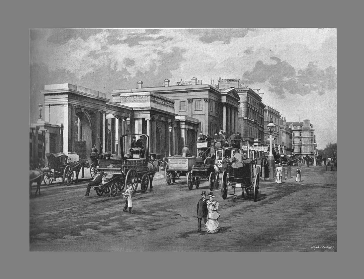 Hyde Park Corner, London, 1900 alkotó: Frith and Co