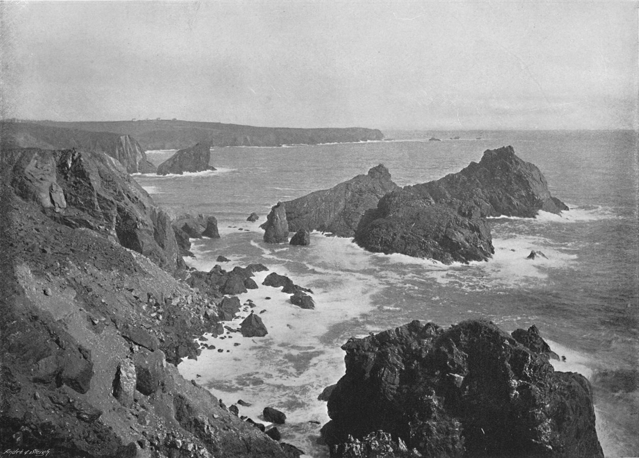 Old Lizard Head és Kynance Cove, 1896 alkotó: Frith and Co