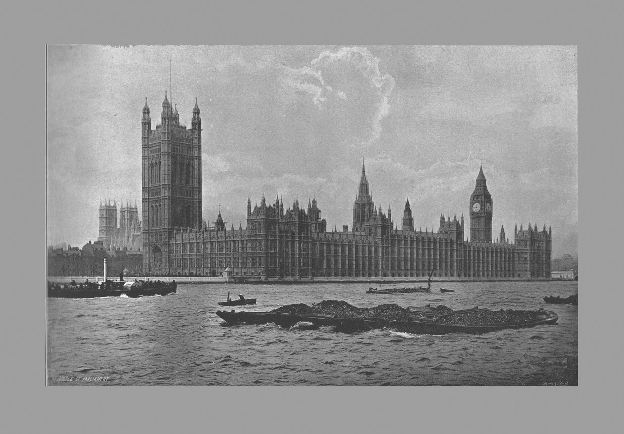 The Houses of Parliament, London, 1900 alkotó: Frith and Co