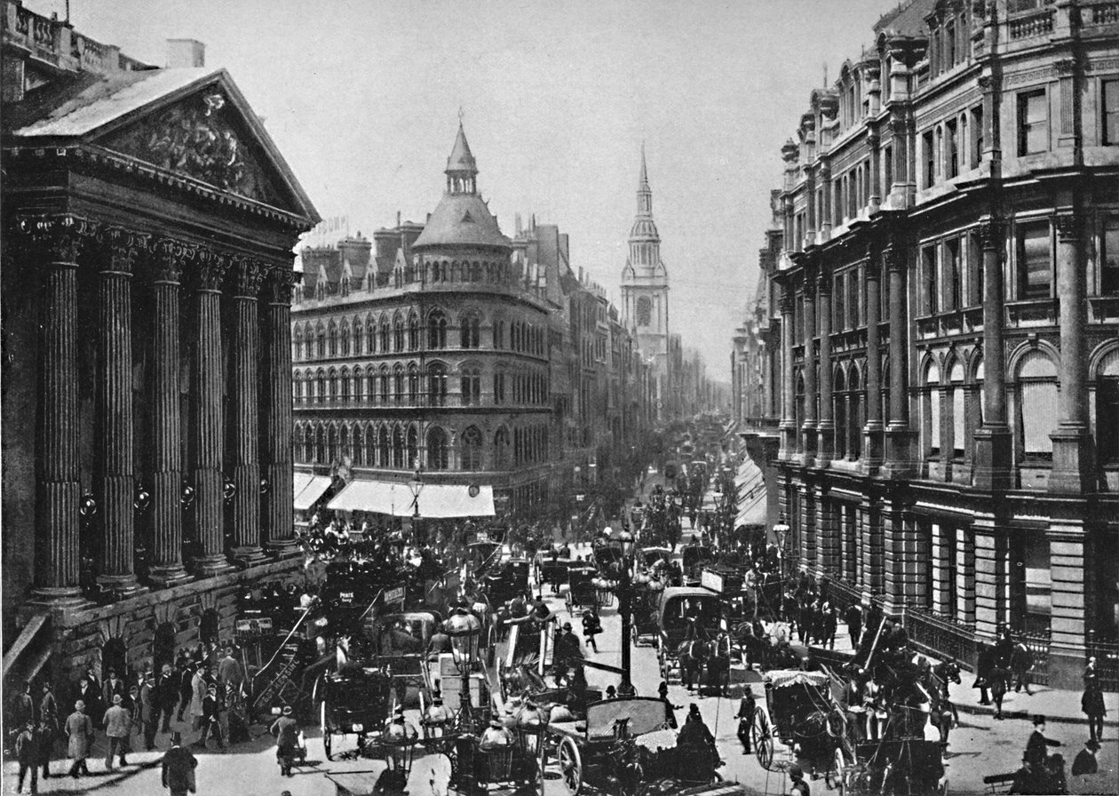 The Mansion House and Cheapside, 1896 alkotó: Frith and Co
