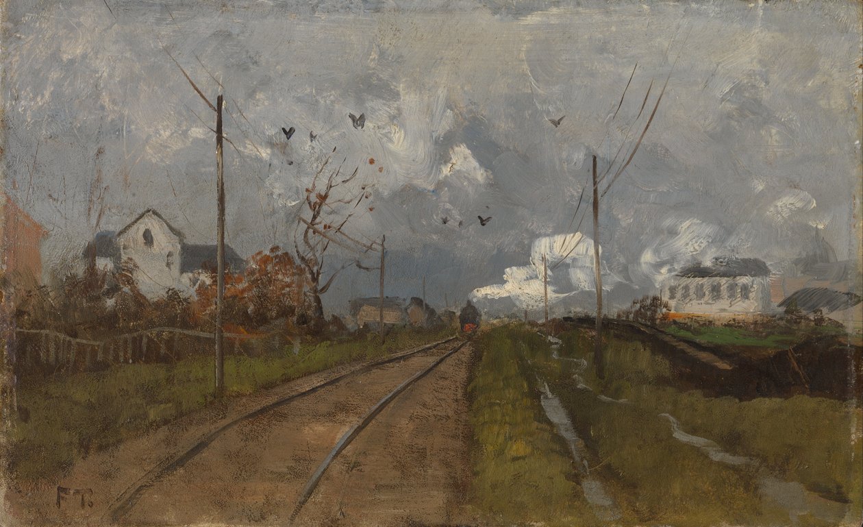 A vonat érkezik alkotó: Fritz Thaulow