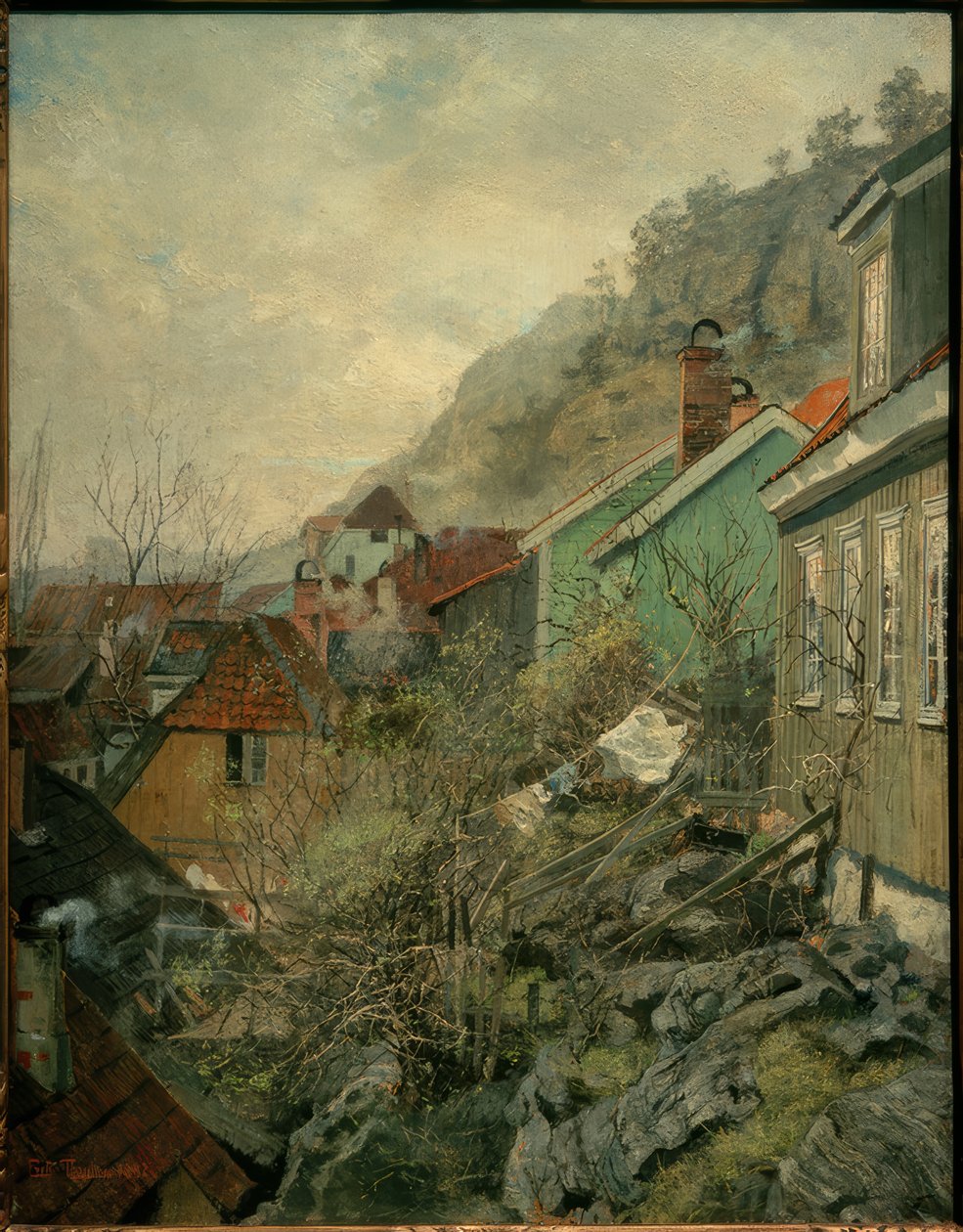 Házak Kragerøben alkotó: Fritz Thaulow
