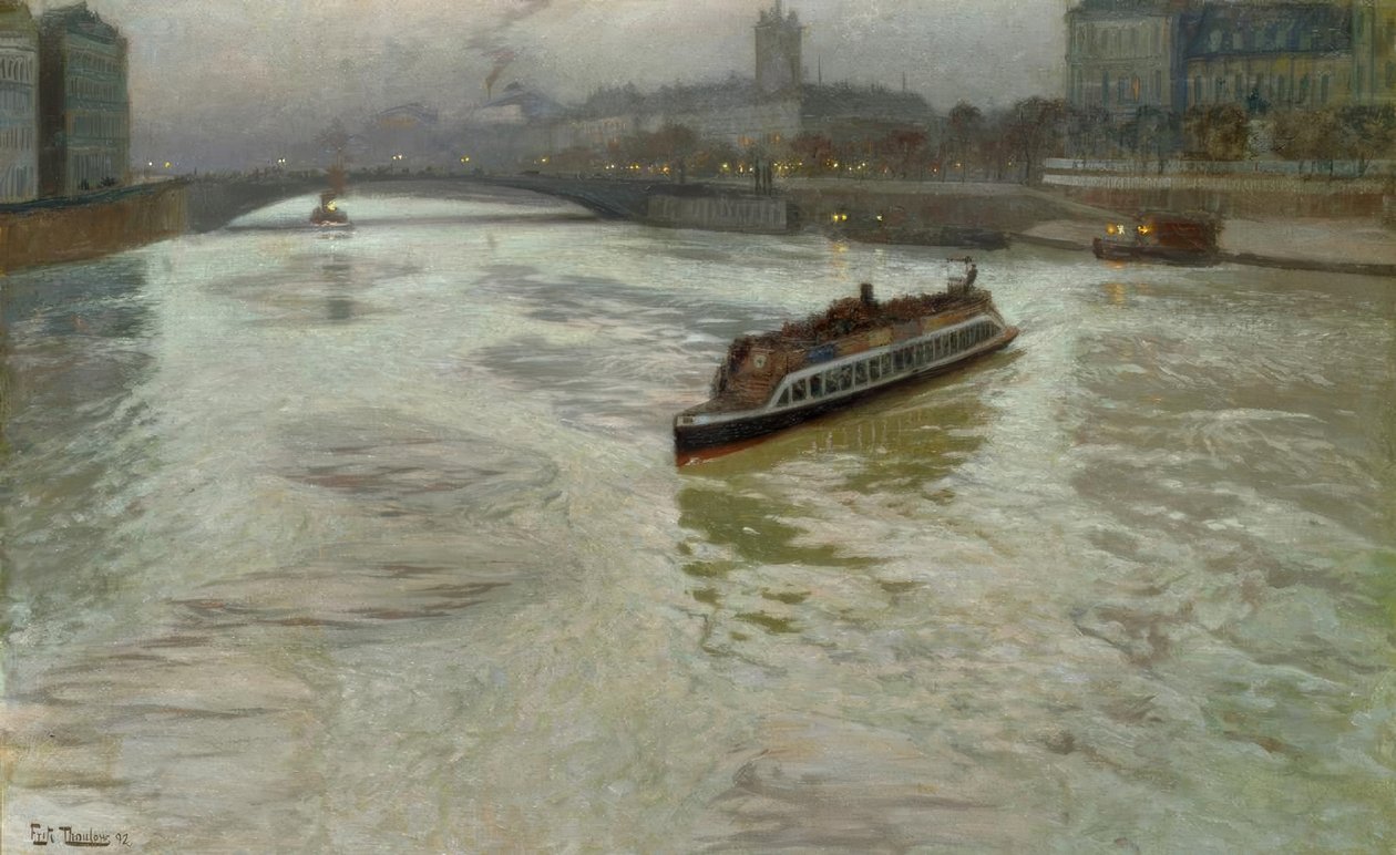 A Szajna novemberben alkotó: Fritz Thaulow