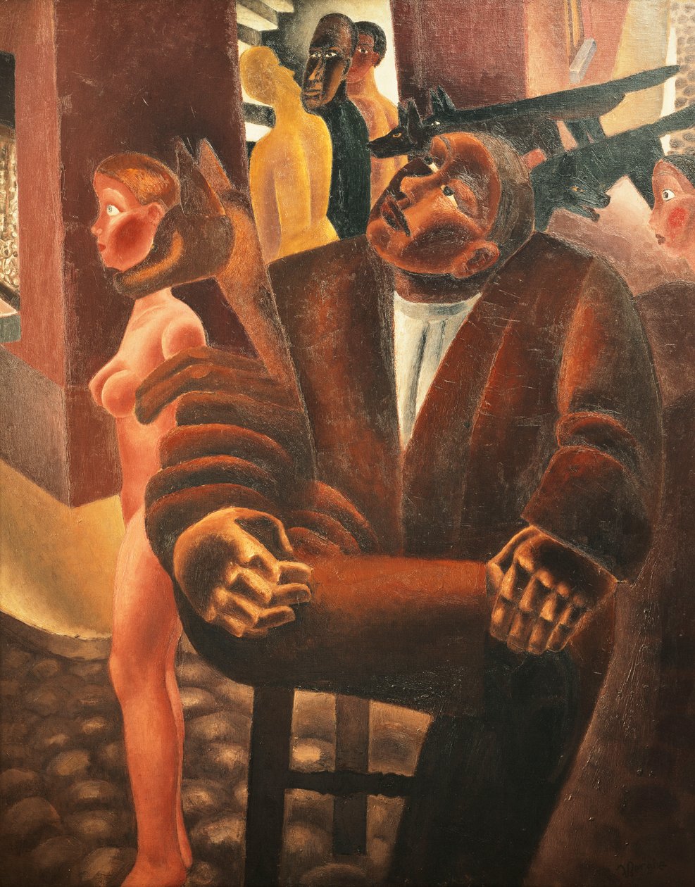 álmodozás; Le Reve Eveille – Dream at Wake, 1926-27 körül (olaj, vászon) alkotó: Frits van den Berghe