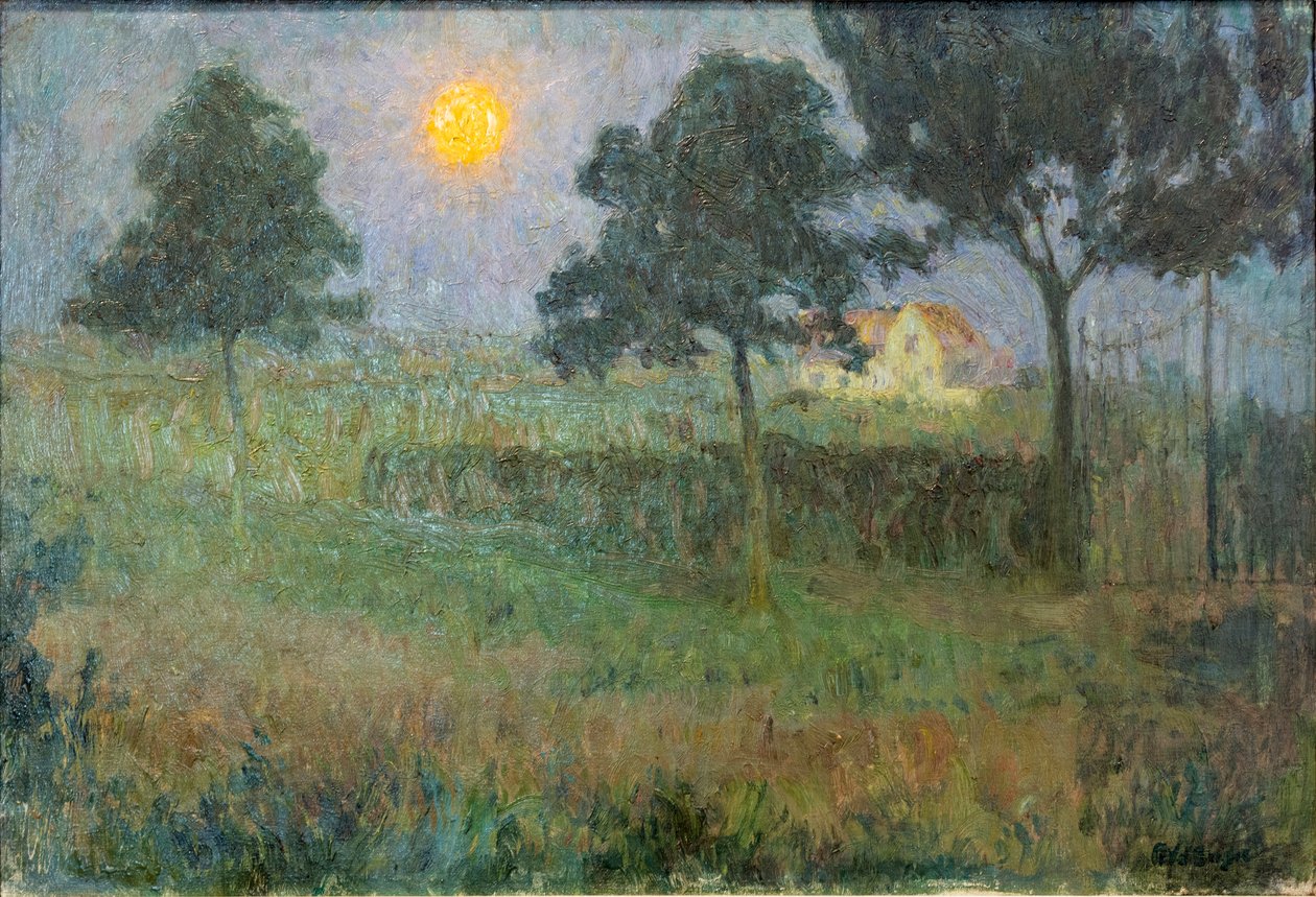 Táj a Nightfallban alkotó: Frits van den Berghe