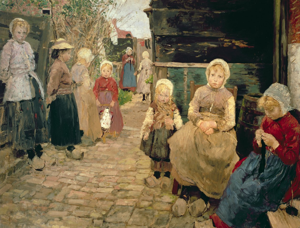 Halász gyermekei Zandrootban, 1882 alkotó: Fritz von Uhde