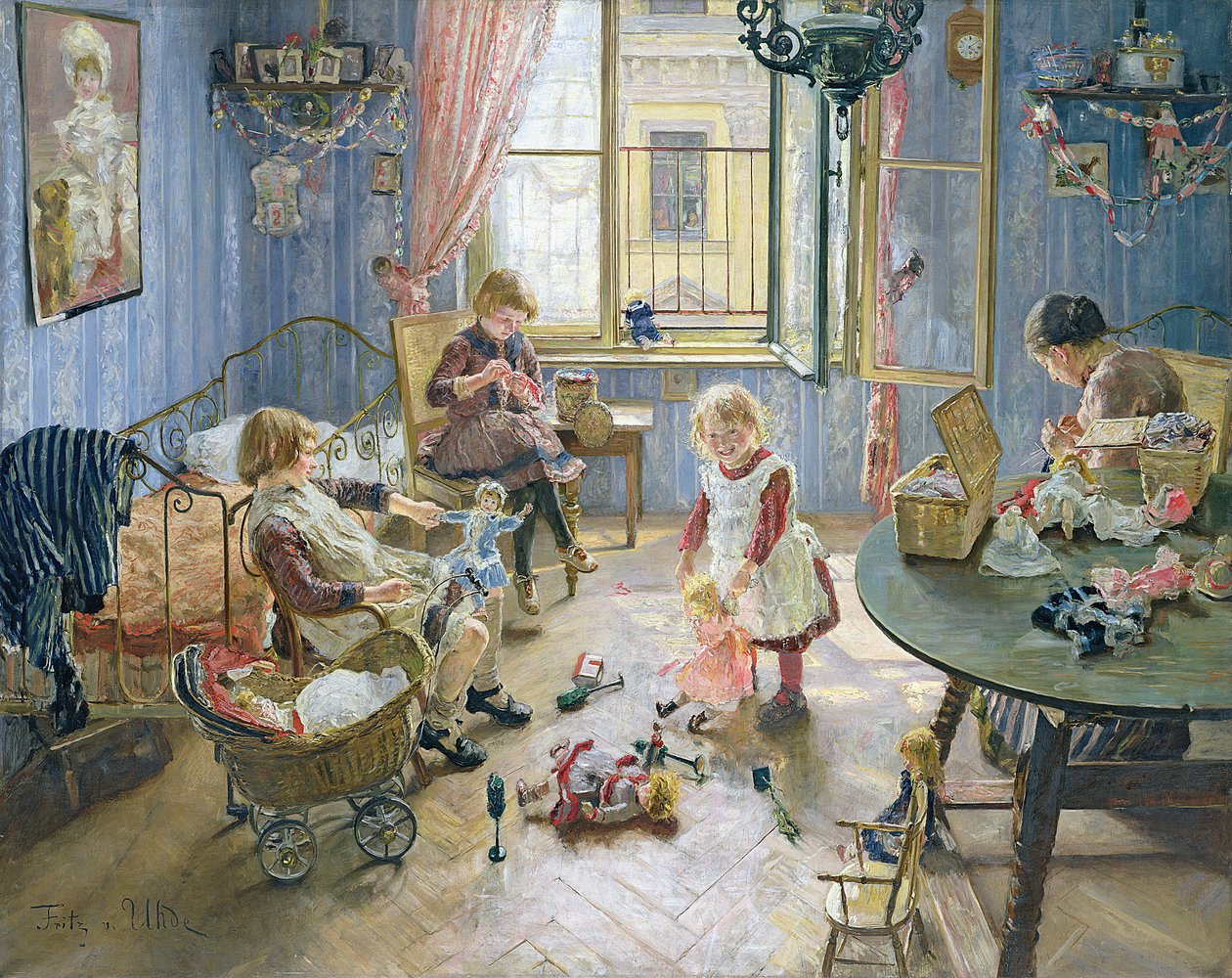 Az óvoda, 1889 alkotó: Fritz von Uhde