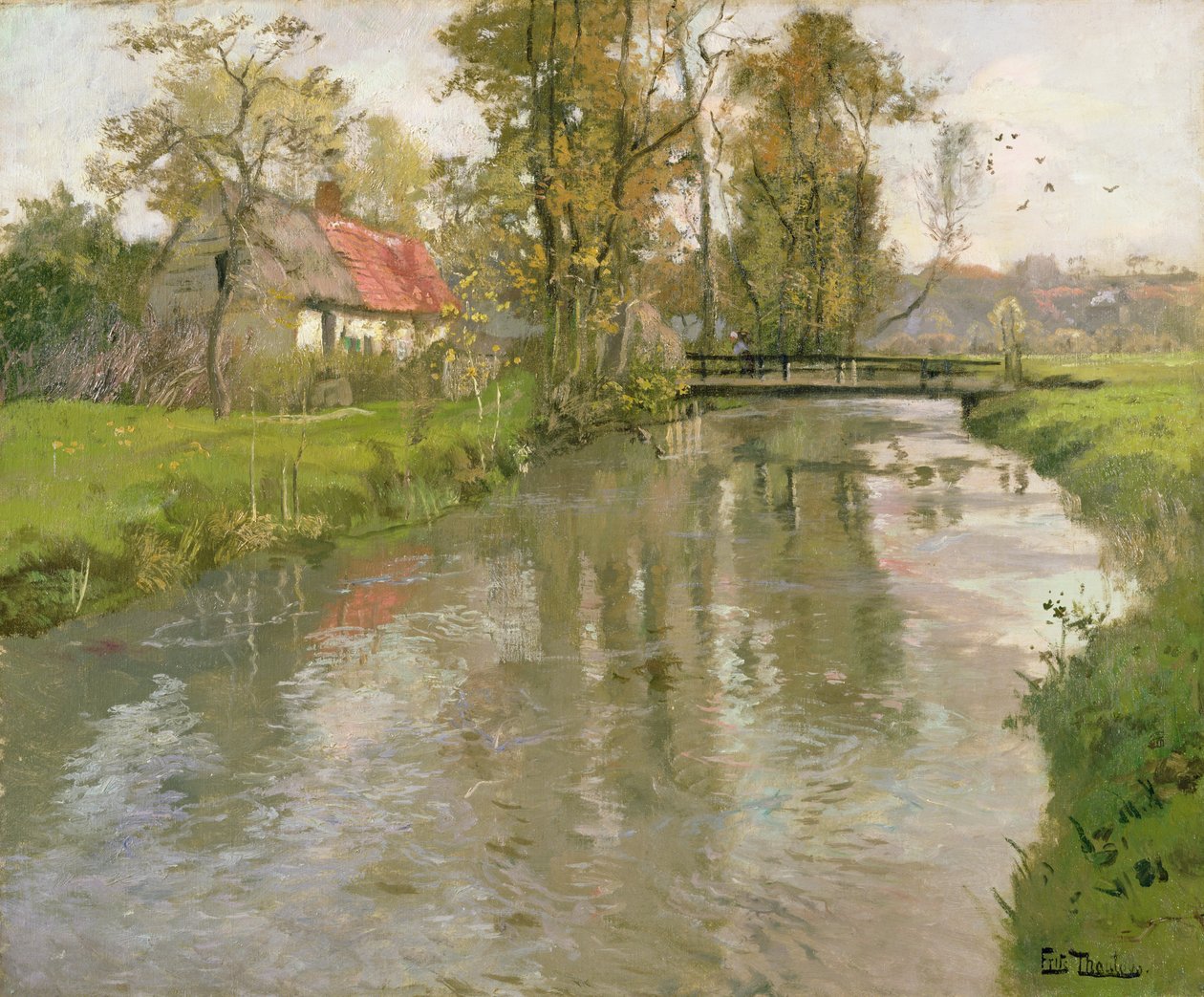 Folyói táj, 1897 körül alkotó: Frits Thaulow