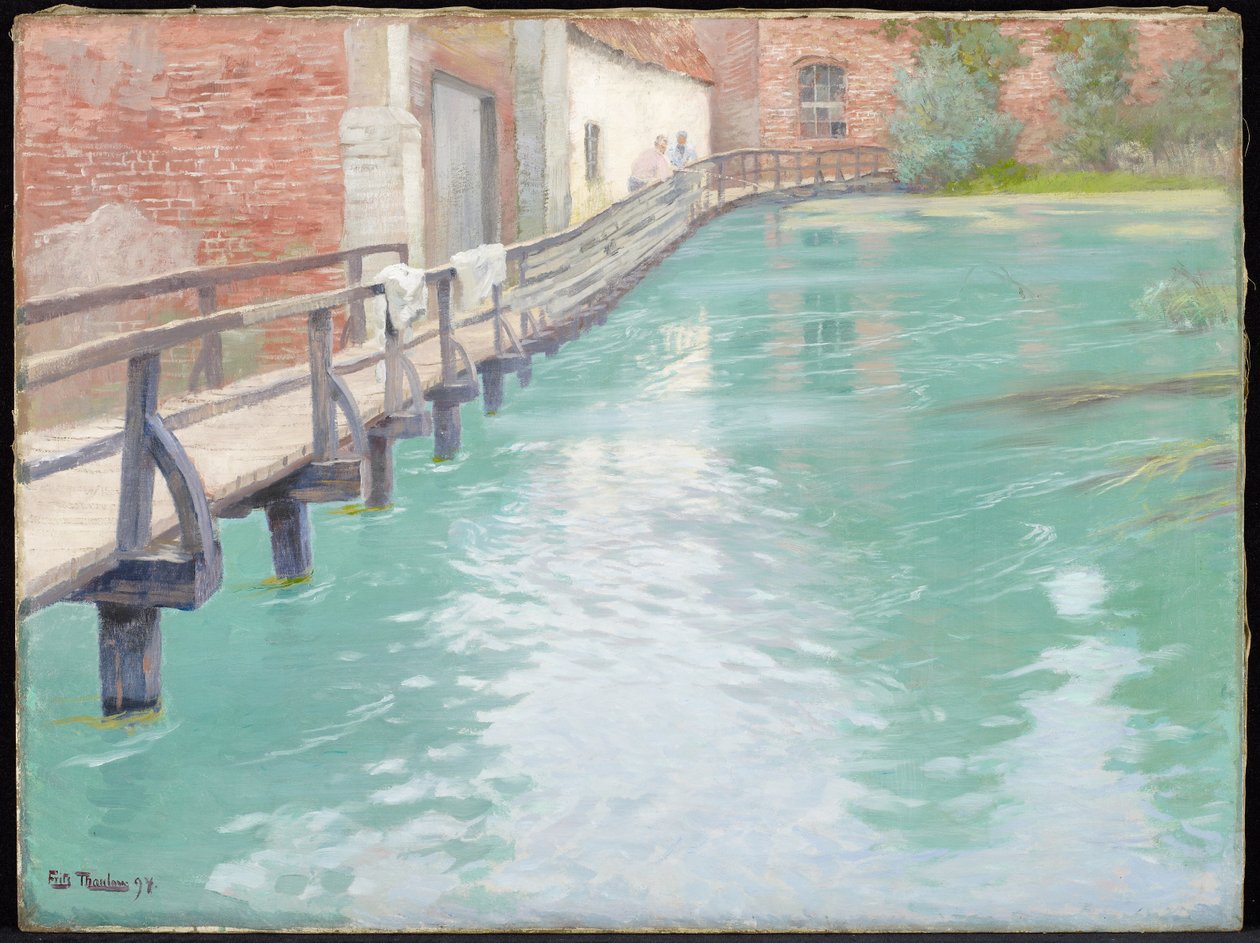 A Montreuil-sur-Mer-i malmok, Normandia, 1891 alkotó: Frits Thaulow