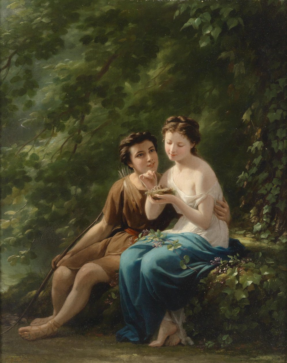Idill az erdőben alkotó: Fritz Zuber Buhler